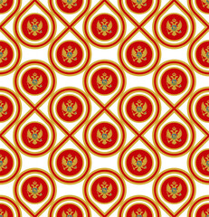 seamless pattern of montenegro flag. vector illustration