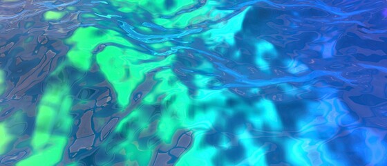 Abstract illustration, blue space body. Space and galaxy concept. Blue Milky Way. 3D render. Abstract textured . Liquid .