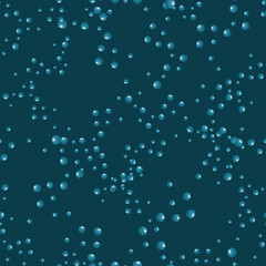 Naklejka na ściany i meble Seamless pattern bubbles on dark teal background. Abstract texture of soap for any purpose.
