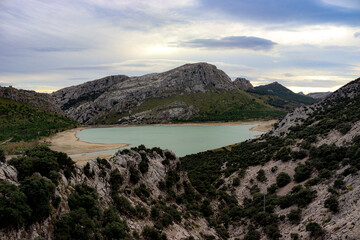 lake and mountains