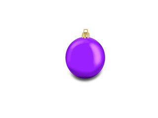 Decorative purple Christmas ball