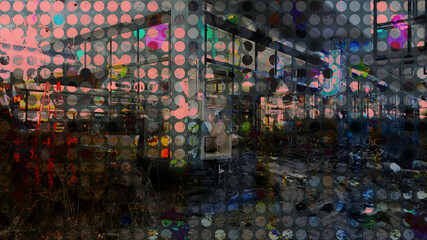 Building Abstract Illustration in Color