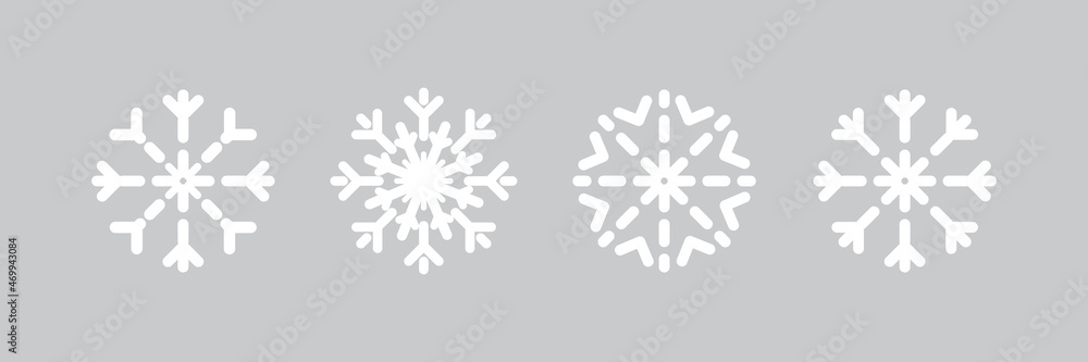Poster snowflake. winter snowflakes different shapes. snowflakes vector icons. snowflake template. vector i