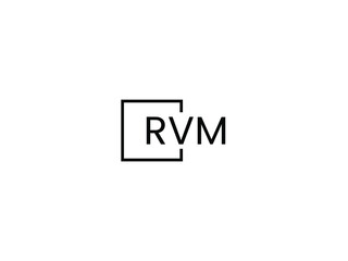 RVM letter initial logo design vector illustration