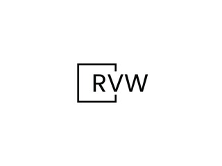 RVW letter initial logo design vector illustration
