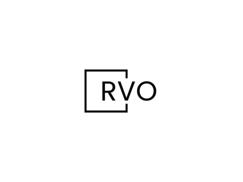 RVO letter initial logo design vector illustration