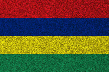 Patriotic glitter background in color of Mauritius flag