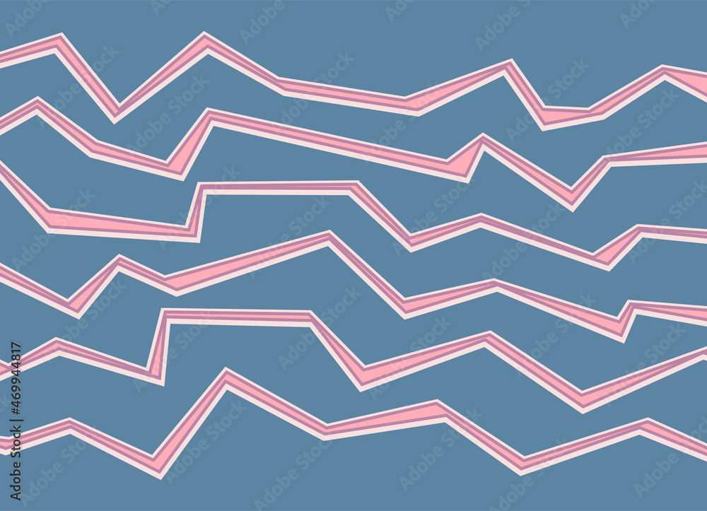 Poster simple background with jagged polygonal lines