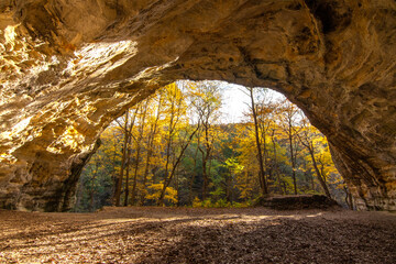 Council Overhang in Fall.  Starved Rock state park, Illinois.