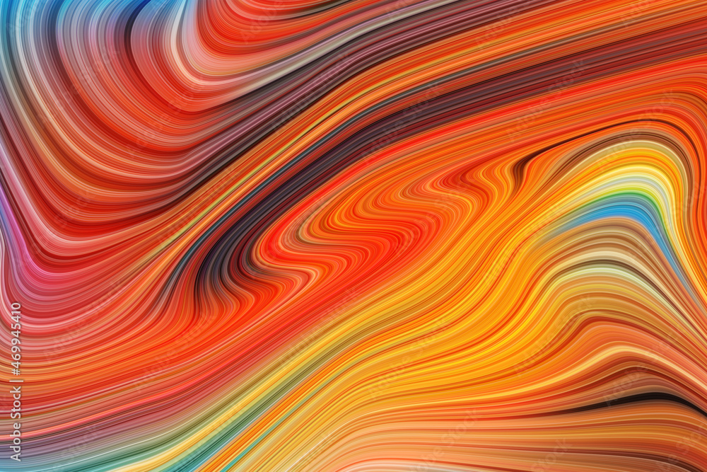Poster modern liquid gradient style background with drawn wave line texture