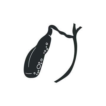 recommend clip art: Bladder Organ Icon Silhouette Illustration. Gallbladder Vector Graphic Pictogram Symbol Clip Art. Doodle Sketch Black Sign.