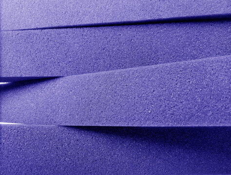 texture detail cross sectional blue rectangular sponge foam material stacked