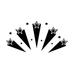 Stars burst. fireworks on white background. Star effect. Vector illustration