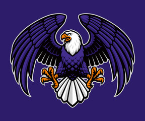 Vector Eagle Mascot, this design can be used as a sports emblem