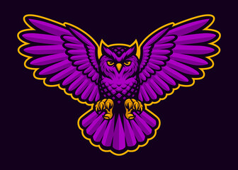 Owl Vector Mascot, vector illustration