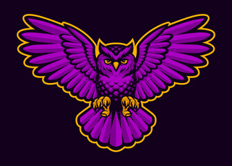 Owl Vector Mascot, vector illustration