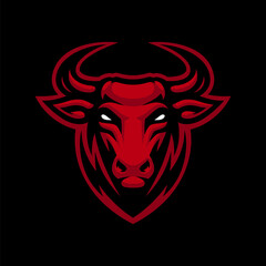 Bull Vector Mascot. this design can be used as a sports emblem