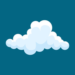 Cloud on sky. isolated on background. vector illustration