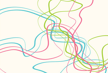 An illustration of oil paint with tangled thread pattern