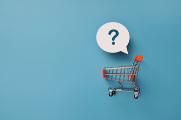 Shopping cart and the question above it. © fidaolga