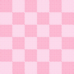 Simply seamless pattern design of polka dots in square frame. Decorating for wrapping paper, wallpaper, fabric, backdrop and etc.