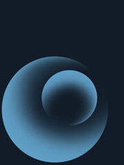 Cover templates set with vibrant gradient round shapes. Futuristic abstract backgrounds with planet sphere for your graphic design