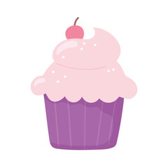 sweet cupcake and fruit