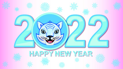 Tiger Head 2022 Chinese New Year Background