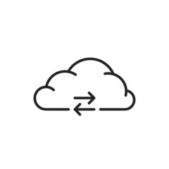 data sync or upload like thin line cloud