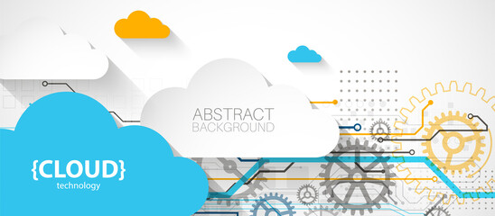 Cloud computing concept. Abstract technology background.