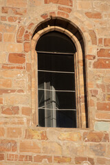Fototapeta na wymiar Window at the Evangelical Church from Bistrita, Romania, 2021