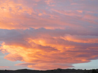 sunset in the mountains