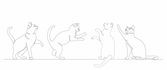 one line drawing isolated on white background