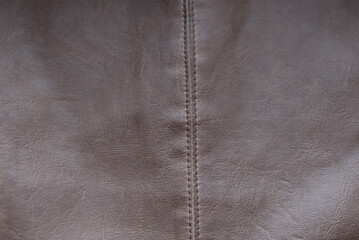 Texture de cuir avec couture brun