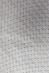 texture de tricot en laine blanc