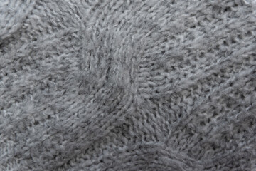 Texture de tricot gris pour fond et arrière-plan - laine grise 