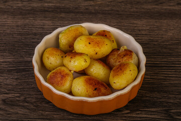 Roasted baby potato in the bowl