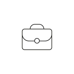 briefcase business bag single icon line style graphic design vector
