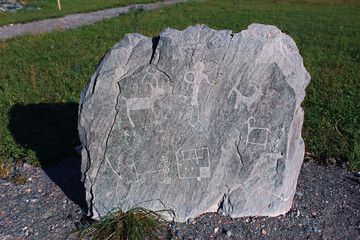 Rock paintings of Altai. Petroglyphs. 