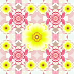 Beautiful seamless feminine floral pattern