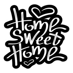 hand lettering home sweet home