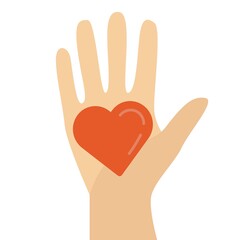 Hand holding red heart, health care, love, organ donation, mindfulness, wellbeing, family insurance and CSR concept, world heart day, world health day, National Organ Donor Day
