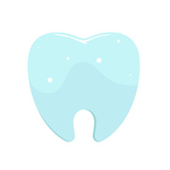 Healthy human tooth with a root. Vector illustration.