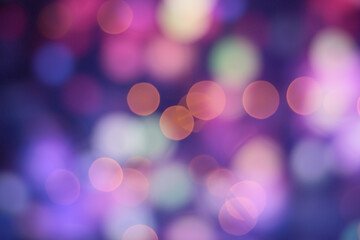 modern unfocused pink, blue and violet Christmas lights background
