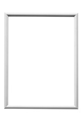 Copy space and space for text. Mockup for design. Blank template for advertising. Metal frame isolated on a white background.