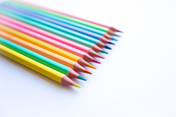 color pencils isolated on white background