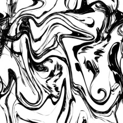 Seamless pattern paint ink on water drips graphics texture abstract painting print black