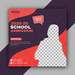 back to school social media promotion banner template premium vector
Back to school admission promotion banner
Fashion sale social media  banner template, Instagram post template