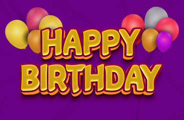 happy birthday balloons background