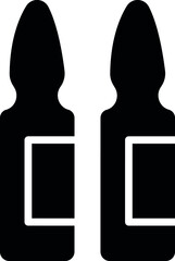 health icons ampoule and serum